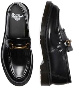 新品未使用 Dr.martens ADRIAN SNAFFLE UK7 Adrian Snaffle Smooth Leather Tassel Loafers in Black | Dr. Martens